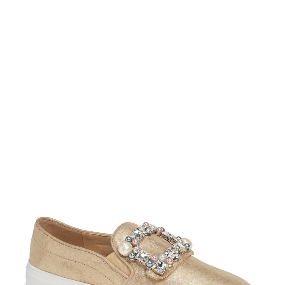Karl Lagerfeld Gold Embellished Flats